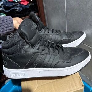 Adidas Men's Black and White Sneakers